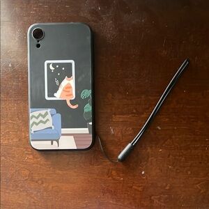 SHEIN Black Cat and Couch Phone Case